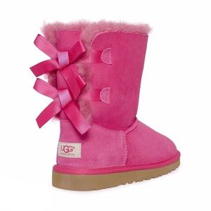 UGG. Bailey Bow Cerise Pink Boots SZ 10